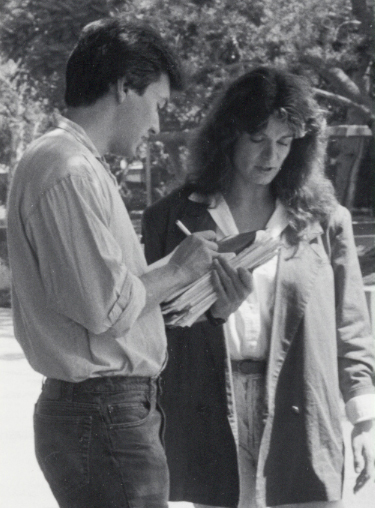 Carolyn Porco with Chris Chyba, 1989