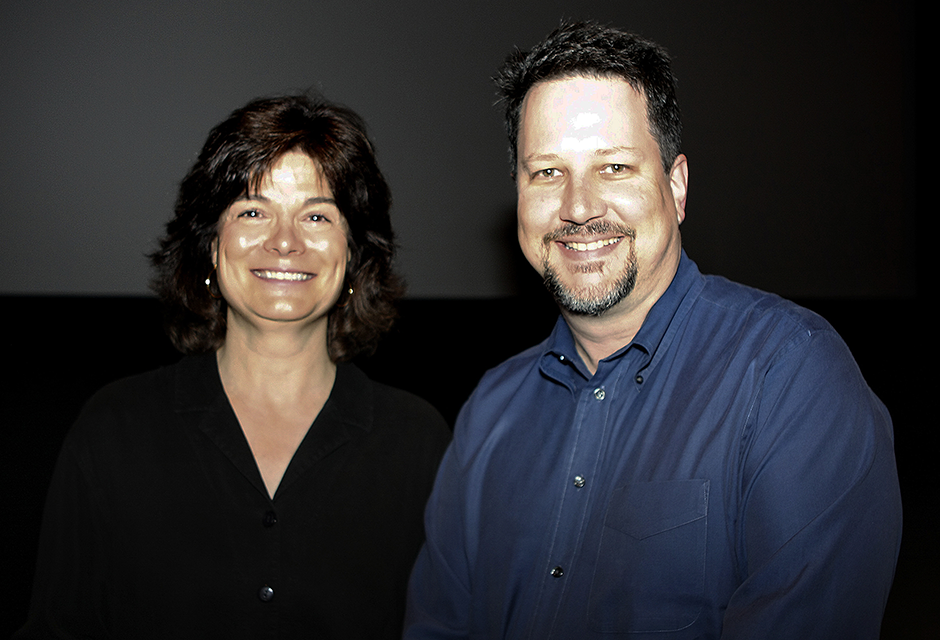 Carolyn Porco with John Knoll at Industrial Light & Magic, 2008