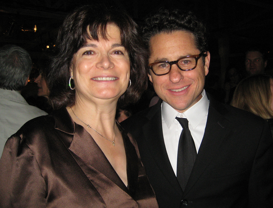 Carolyn Porco with producer/director J.J. Abrams at the 2009 premiere of Star Trek