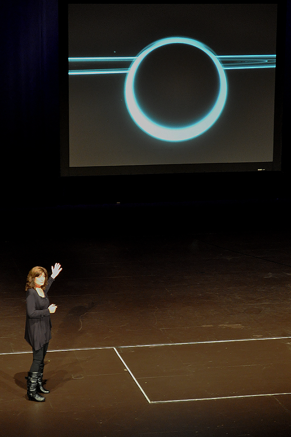 Carolyn Porco delivering the 2010 AAS Division for Planetary Sciences Carl Sagan Medal lecture, 2010