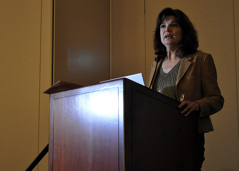 Carolyn Porco accepting the 2010 AAS Division for Planetary Sciences Carl Sagan Medal, 2010