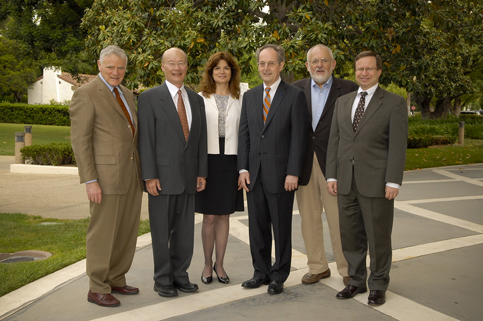Carolyn Porco with fellow recipients of the Caltech Distinguished Alumni Award