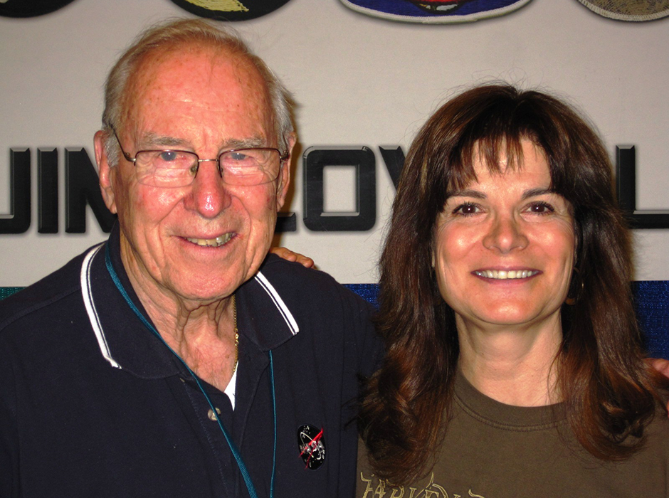 Carolyn Porco with Apollo astronaut Jim Lovell, Spacefest, 2011