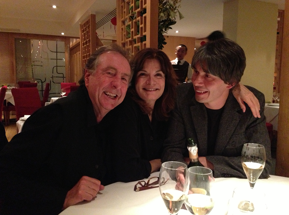 Monty Python's Eric Idle; Carolyn Porco; and BBC science presenter Brian Cox, London, 2014.